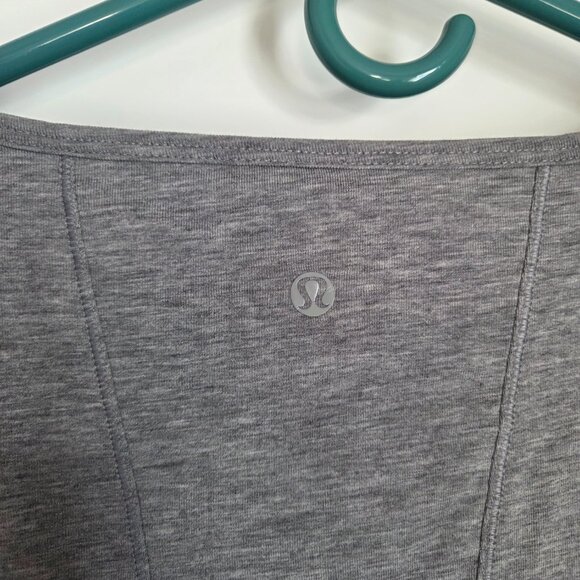 Lululemon Gray Snakeskin Print Pima Cotton Lyocell Long Sleeve Top Size 10 - Picture 5 of 5